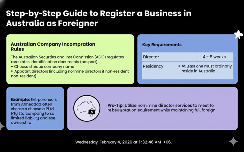 how to open a business as foreigner in australia
